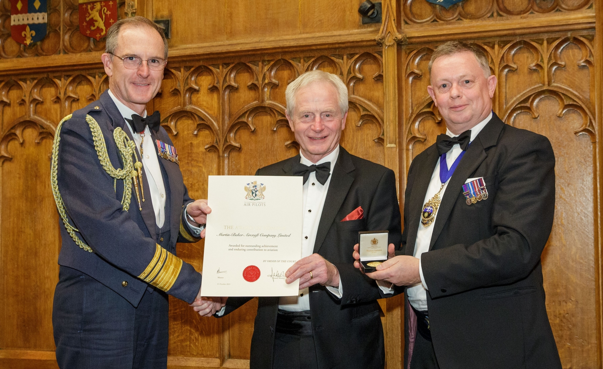 John Martin Of Martin Baker Accepts Award Of Honour